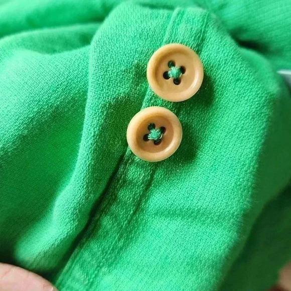 Vtg Polo Ralph Lauren linen blend short sleeve shirt Kelly Green Sz L - Picture 9 of 13